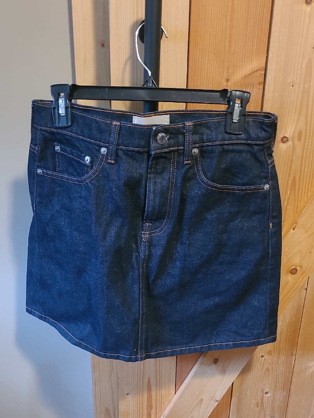 Everlane Dark Blue Denim Mini Skirt